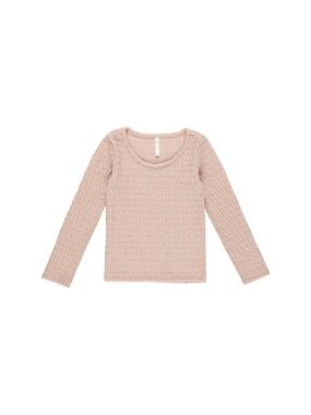 Rylee + Cru Rose Knit Textured Long-Sleeve Top women’s